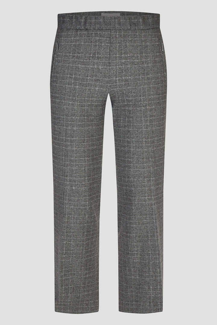 Anna Montana 5667 Rose Grey Check Tweed Trousers, front packshot