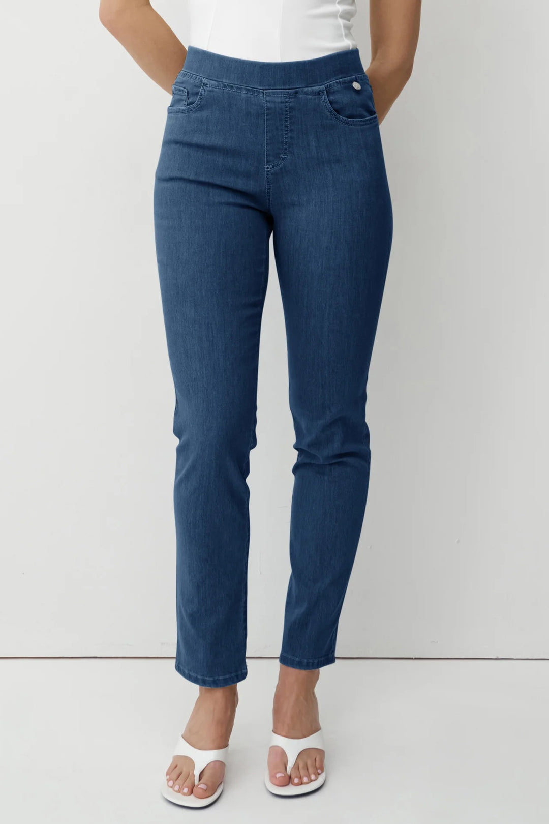Anna Montana Angelika Blue Stone Wash Jeans Short at Experience Boutique