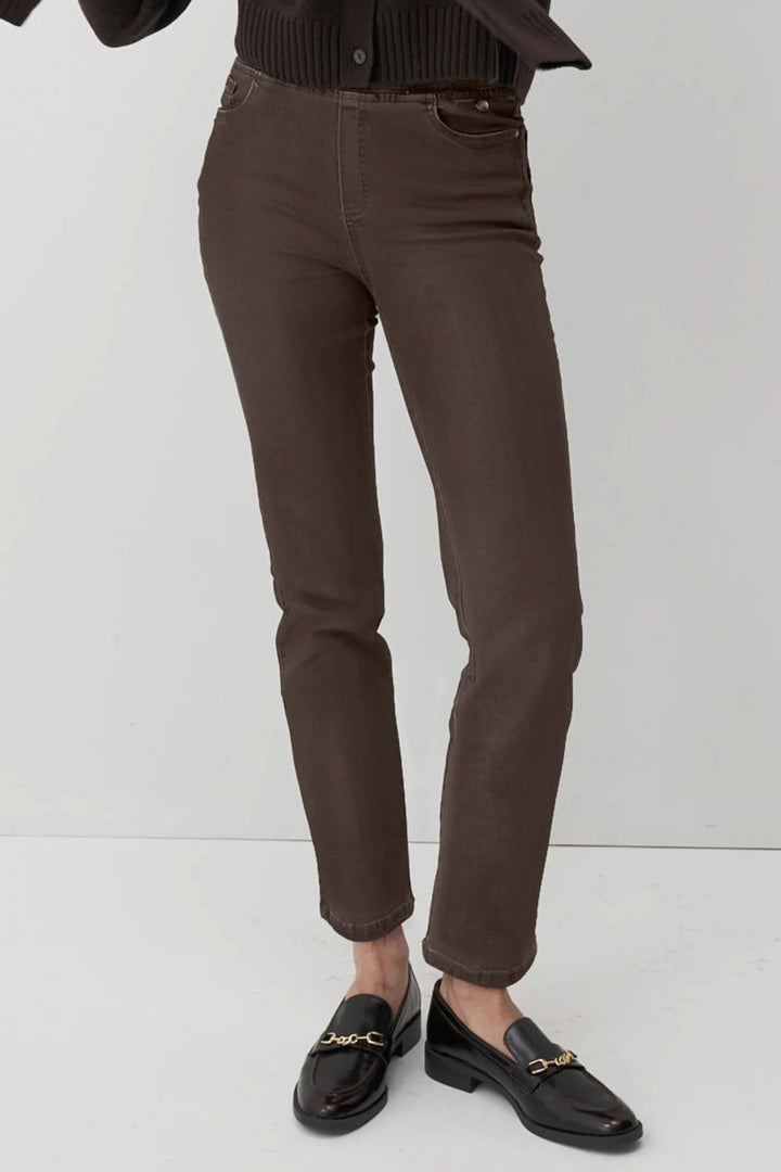 Anna Montana Angelika Coffee Brown Jeans Short at Experience Boutique