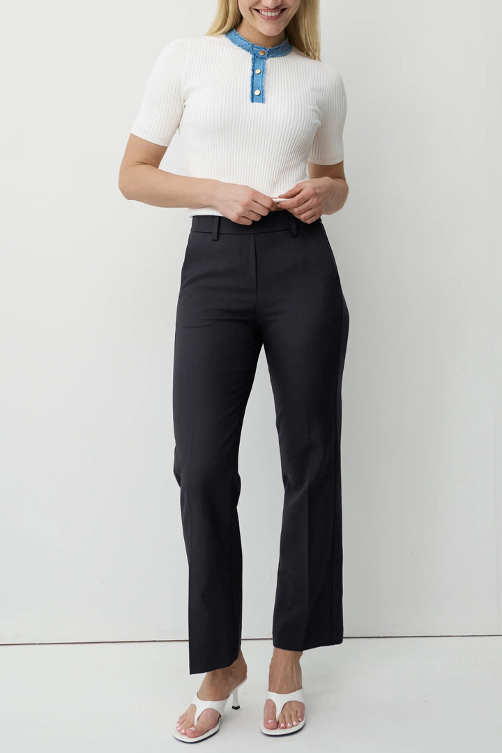 Anna Montana Mila Black Straight Leg Trousers at Experience Boutique