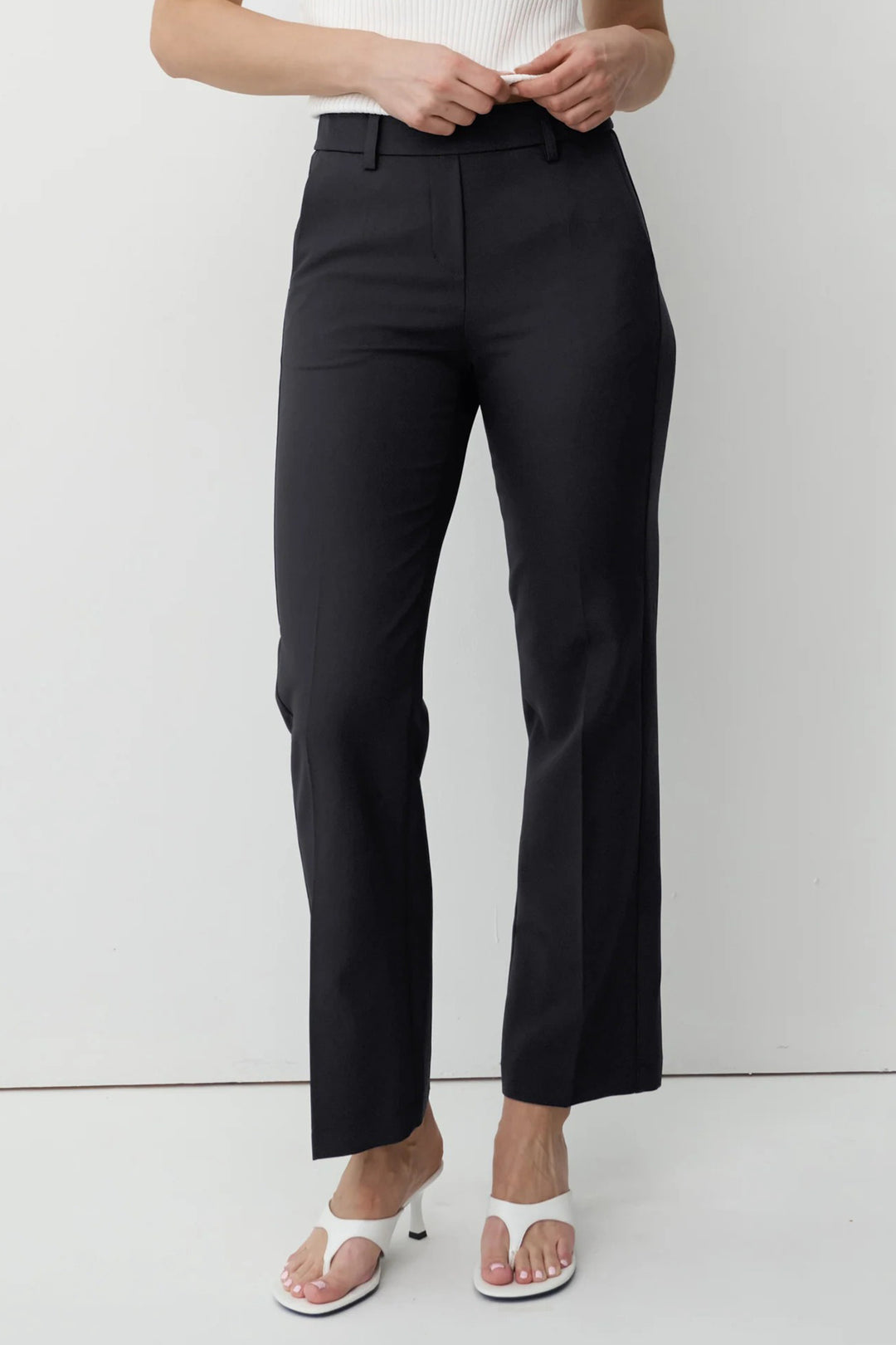 Anna Montana Mila Black Straight Leg Trousers at Experience Boutique