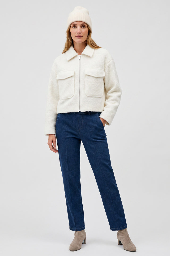 Anna Montana Mila Blue Denim Straight Leg Trousers 1045, front view