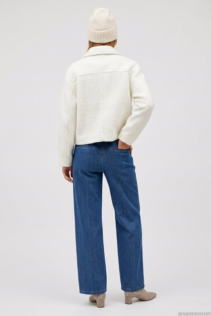 Anna Montana Mila Blue Denim Straight Leg Trousers 1045, back view