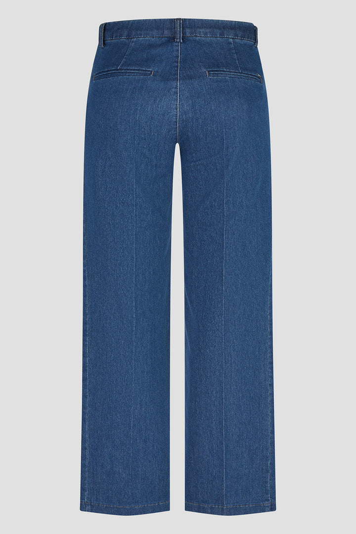 Anna Montana Mila Blue Denim Straight Leg Trousers 1045, back packshot
