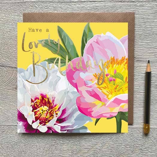 Lovely Birthday Floral Foiled Greeting Card  
