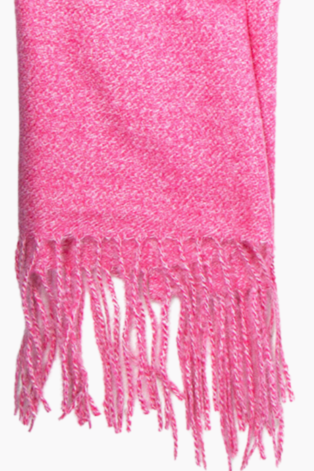 Bubblegum Pink Soft Scarf with Tassels