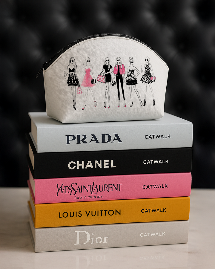 6 "Here Come the Girls" Curved Makeup Bags
