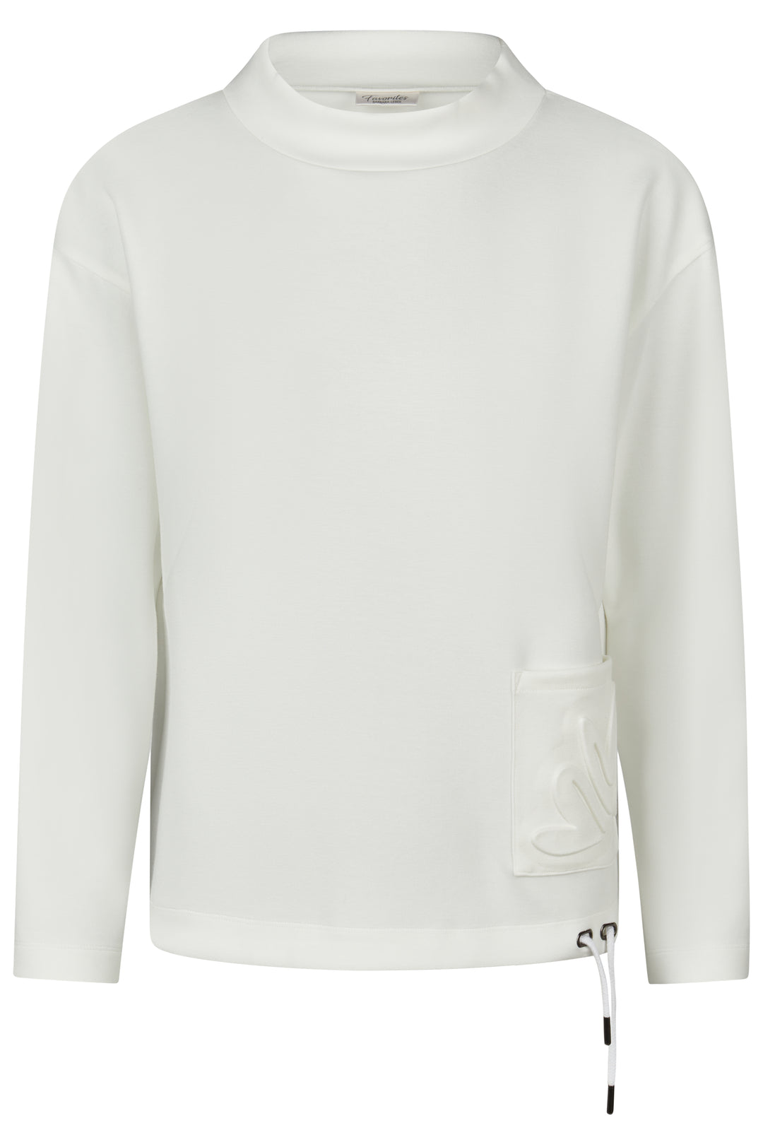 Barbara Lebek 55550062 Offwhite High Neck Long Sleeve Sweatshirt