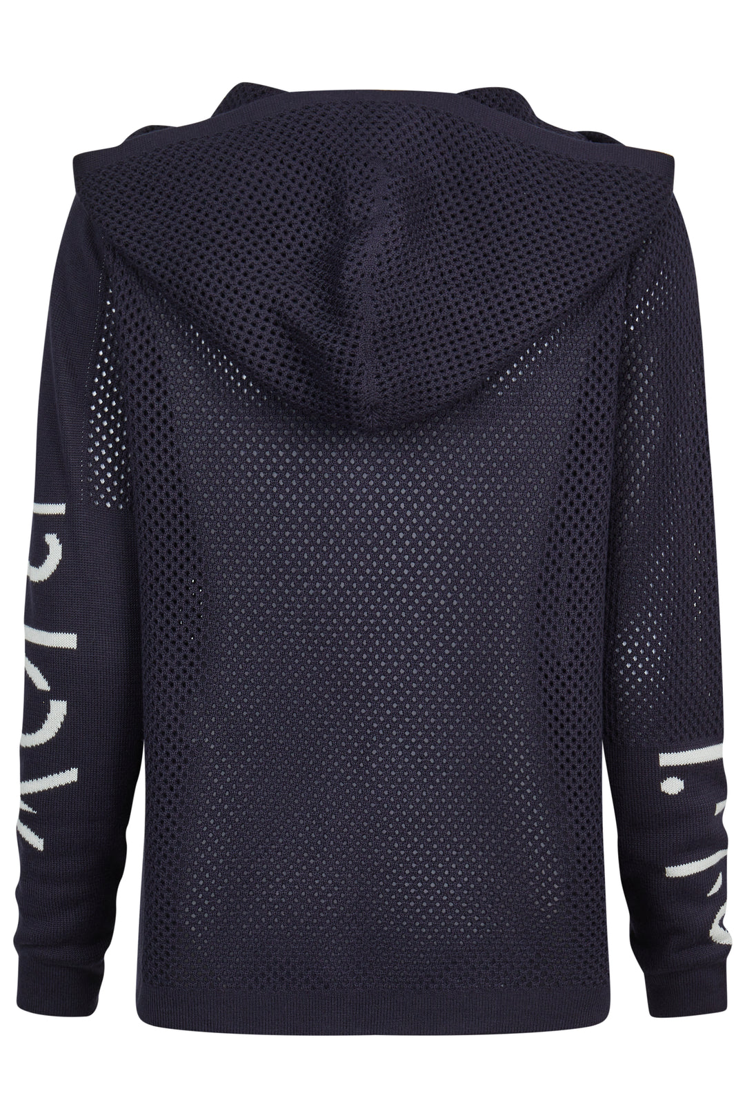 Barbara Lebek 55740062 Navy Mesh Knit Hooded Jacket