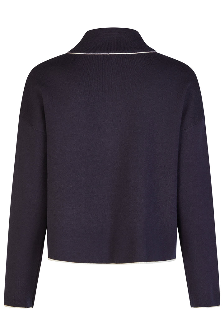 Barbara Lebek 55750062 Navy Zip Front Knit Jacket