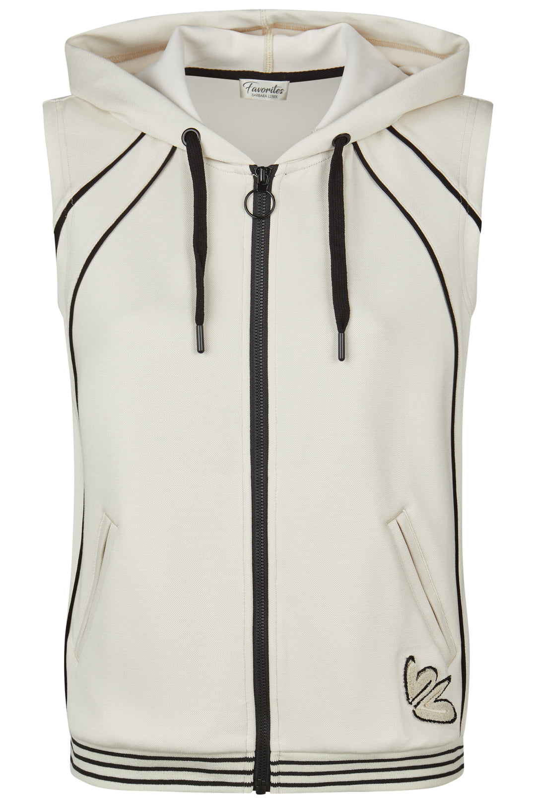 Barbara Lebek 56010062 Ivory Hooded Gilet