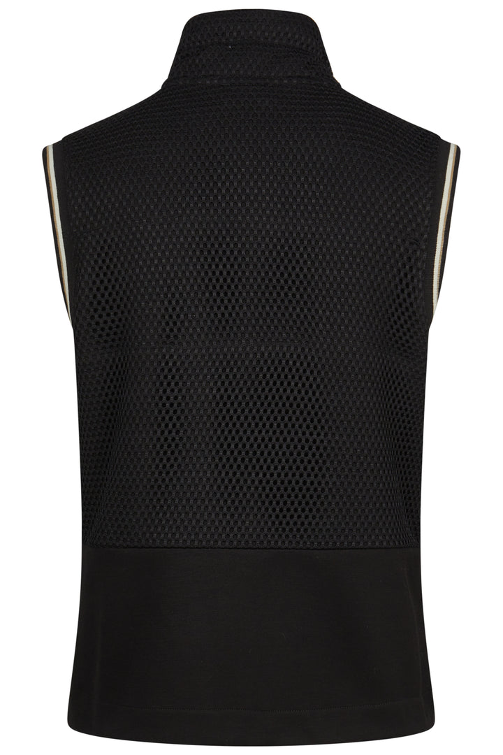 Barbara Lebek 56020062 Black Mesh High Neck Gilet