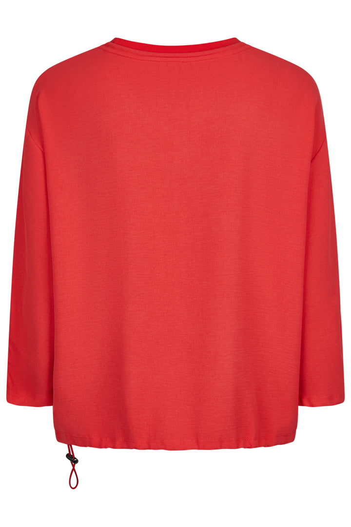Barbara Lebek 56070062 Coral Three Quarter Sleeve T-Shirt Blouse