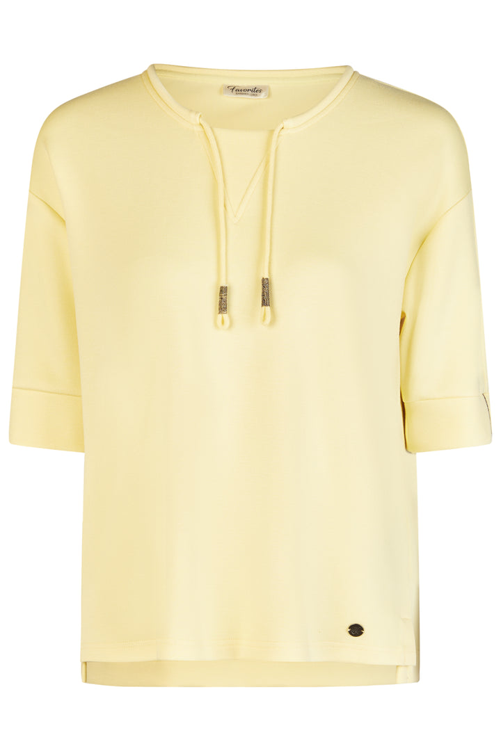 Barbara Lebek 56550062 Sunny Yellow Short Sleeve Sweatshirt
