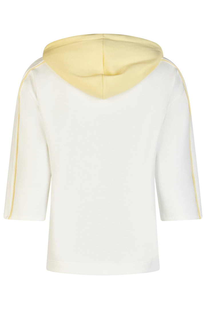 Barbara Lebek 56610062 Offwhite Yellow Hooded Sweatshirt