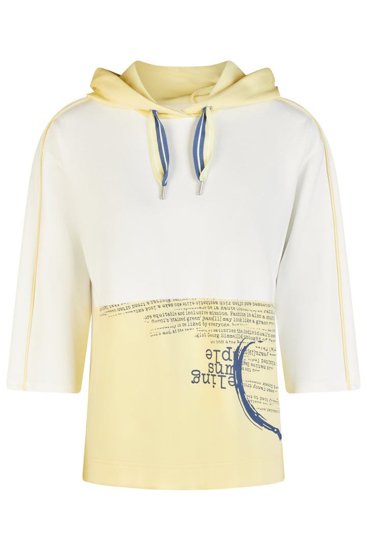 Barbara Lebek 56610062 Offwhite Yellow Hooded Sweatshirt