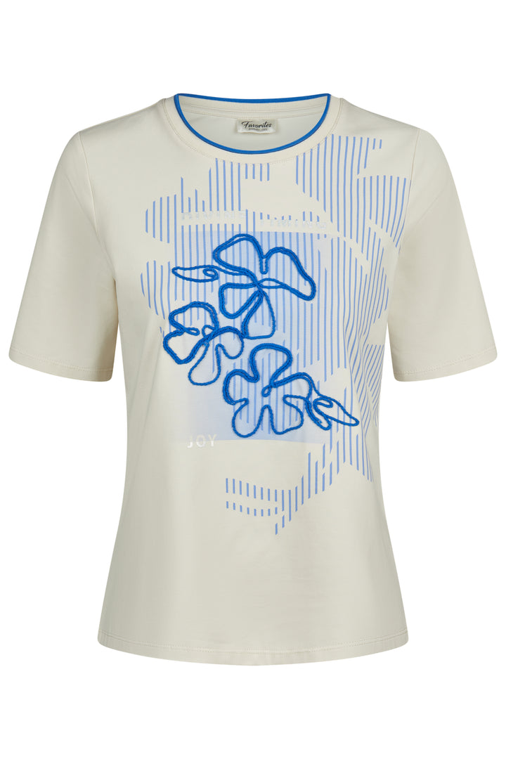 Barbara Lebek 57630062 White Sand Flower Print T-Shirt