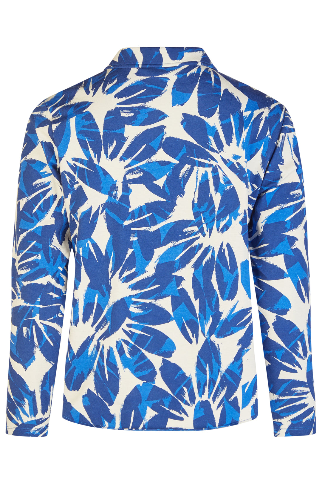 Barbara Lebek 57670062 Ocean Blue Leaf Print Blouse
