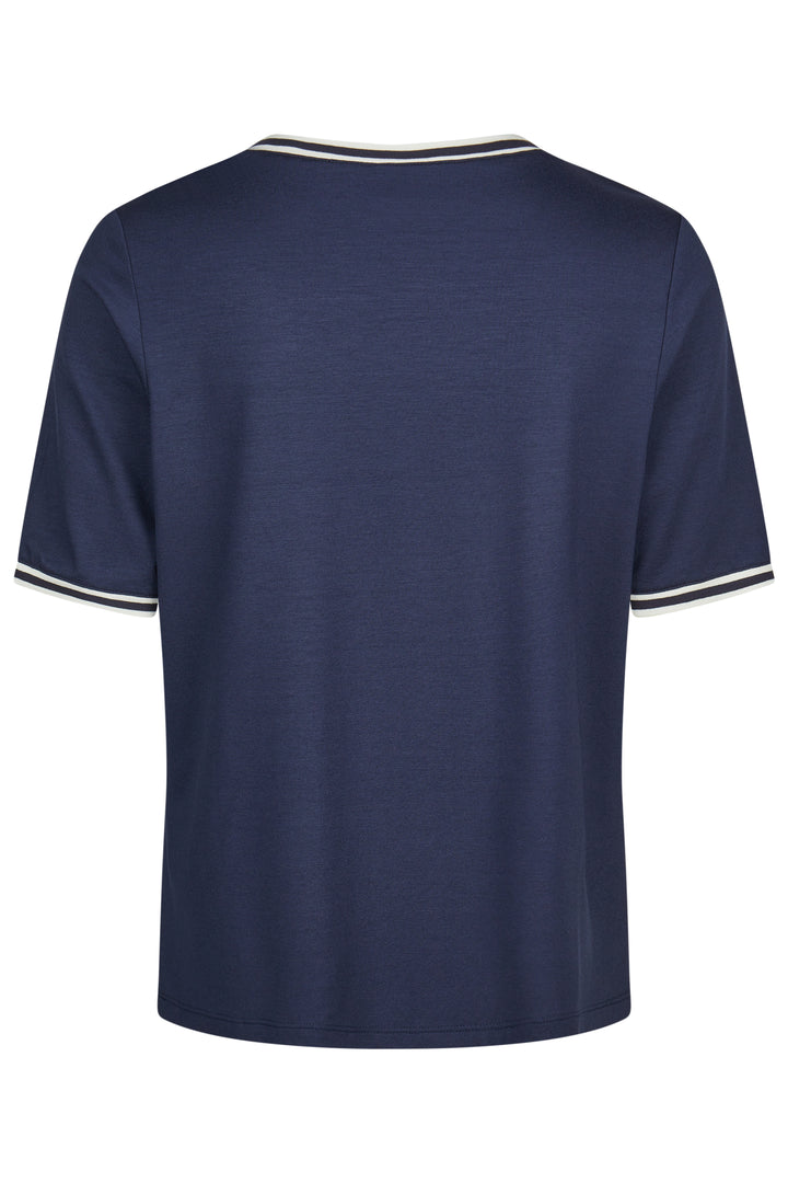 Barbara Lebek 60570062 Navy Butterfly Print T-Shirt