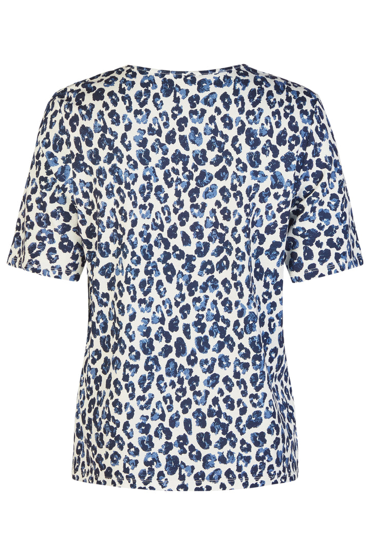 Barbara Lebek 61500062 Navy Animal Print T-Shirt