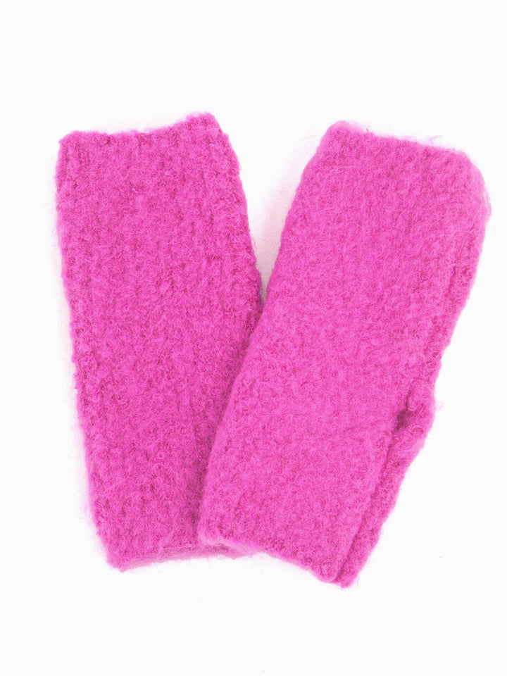 Bubblegum Pink Textured Wrist Warmers