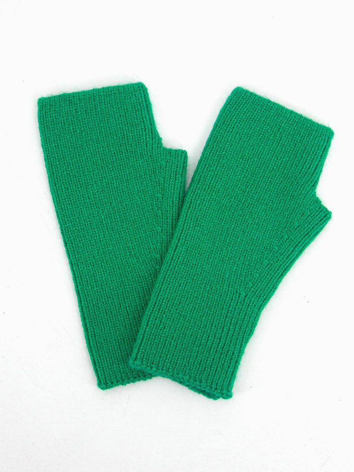 Vibrant Green Knitted Wrist Warmers