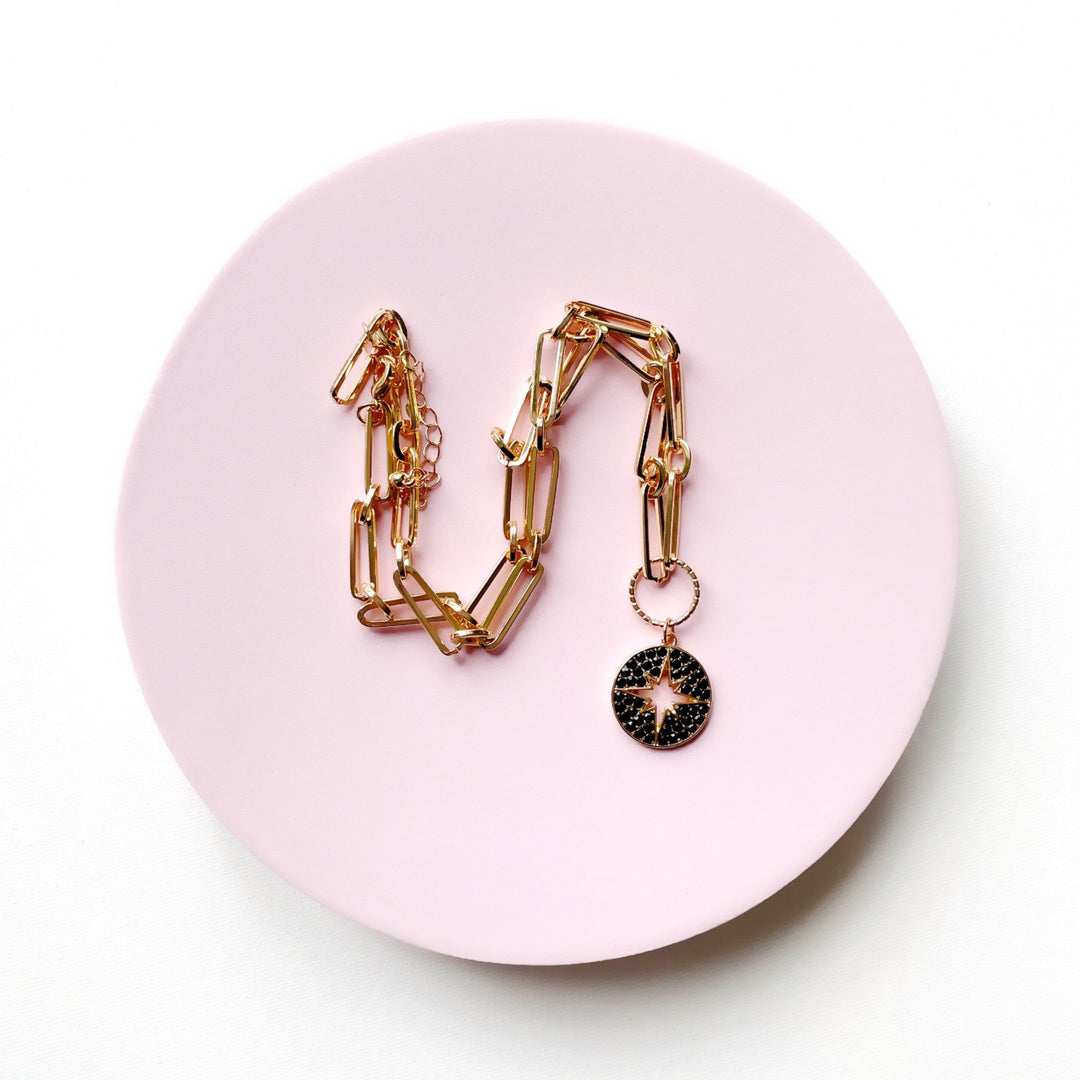 Nova Star Burst Large Link Necklace