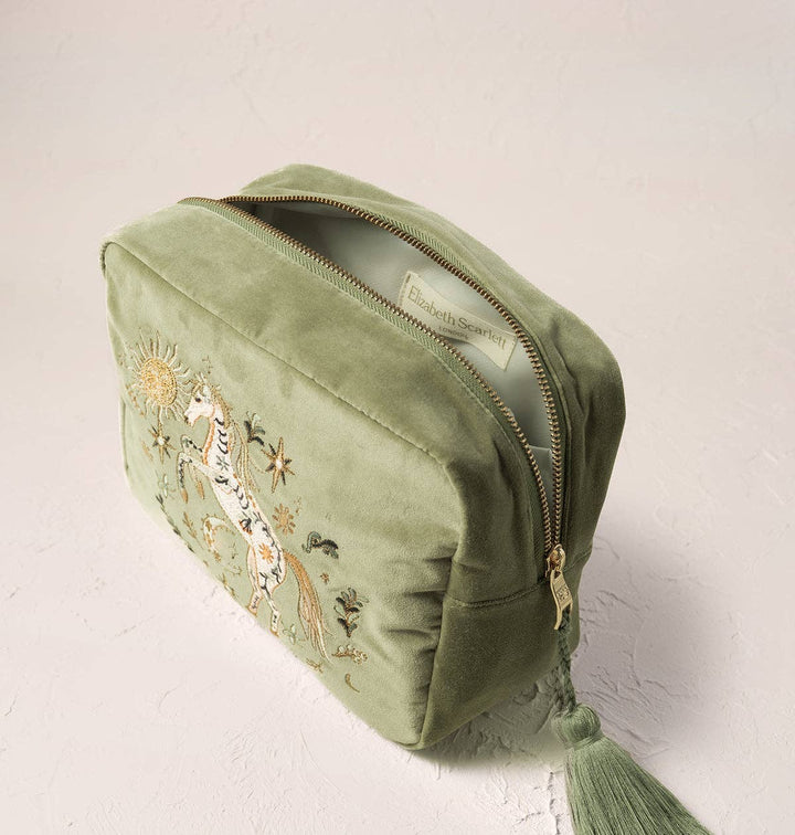 Elizabeth Scarlett Olive Mystical Horse Wash Bag
