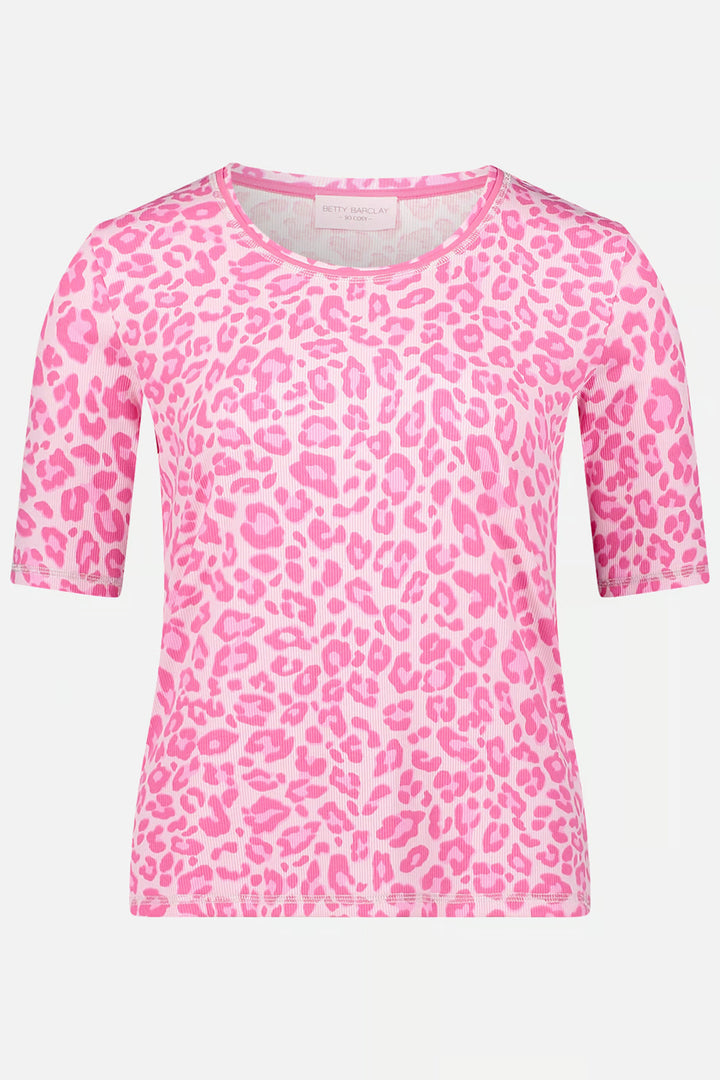 Betty Barclay 24268113 Pink Leopard Print T-Shirt
