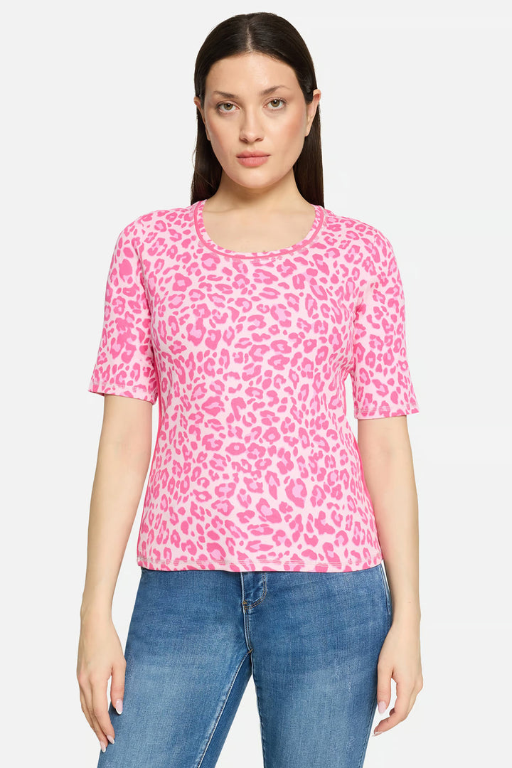 Betty Barclay 24268113 Pink Leopard Print T-Shirt