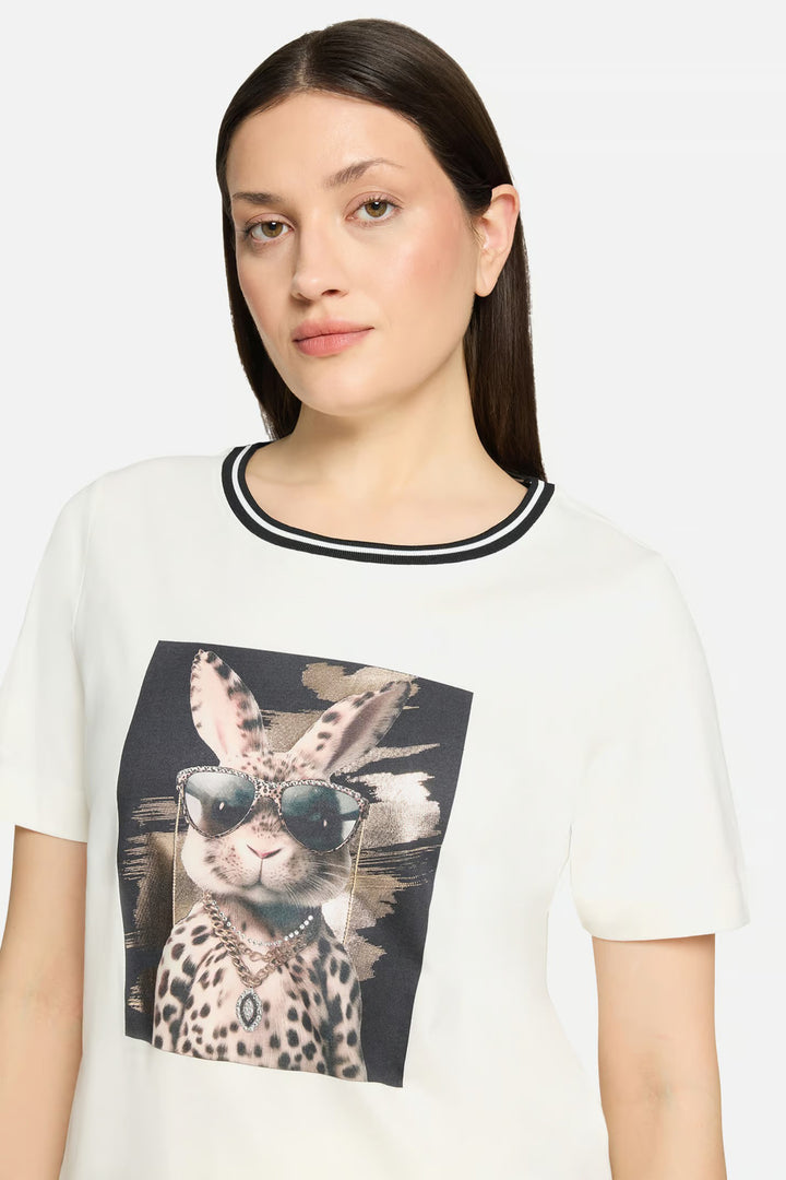 Betty Barclay 24368090 Cream Leopard Bunny T-Shirt
