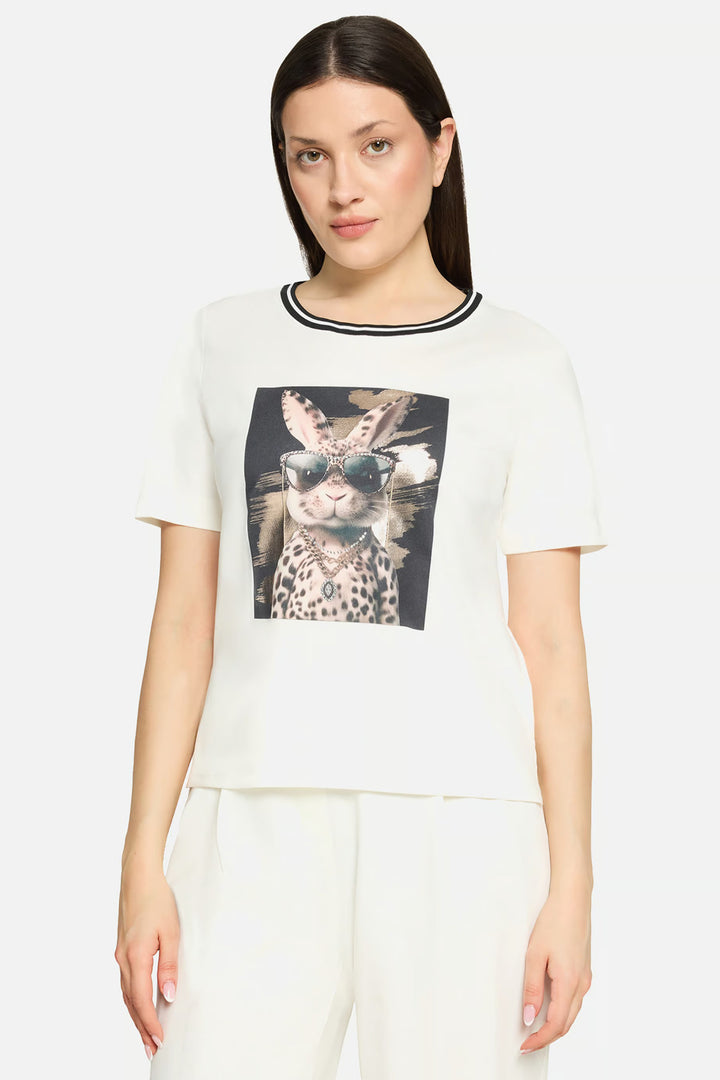 Betty Barclay 24368090 Cream Leopard Bunny T-Shirt