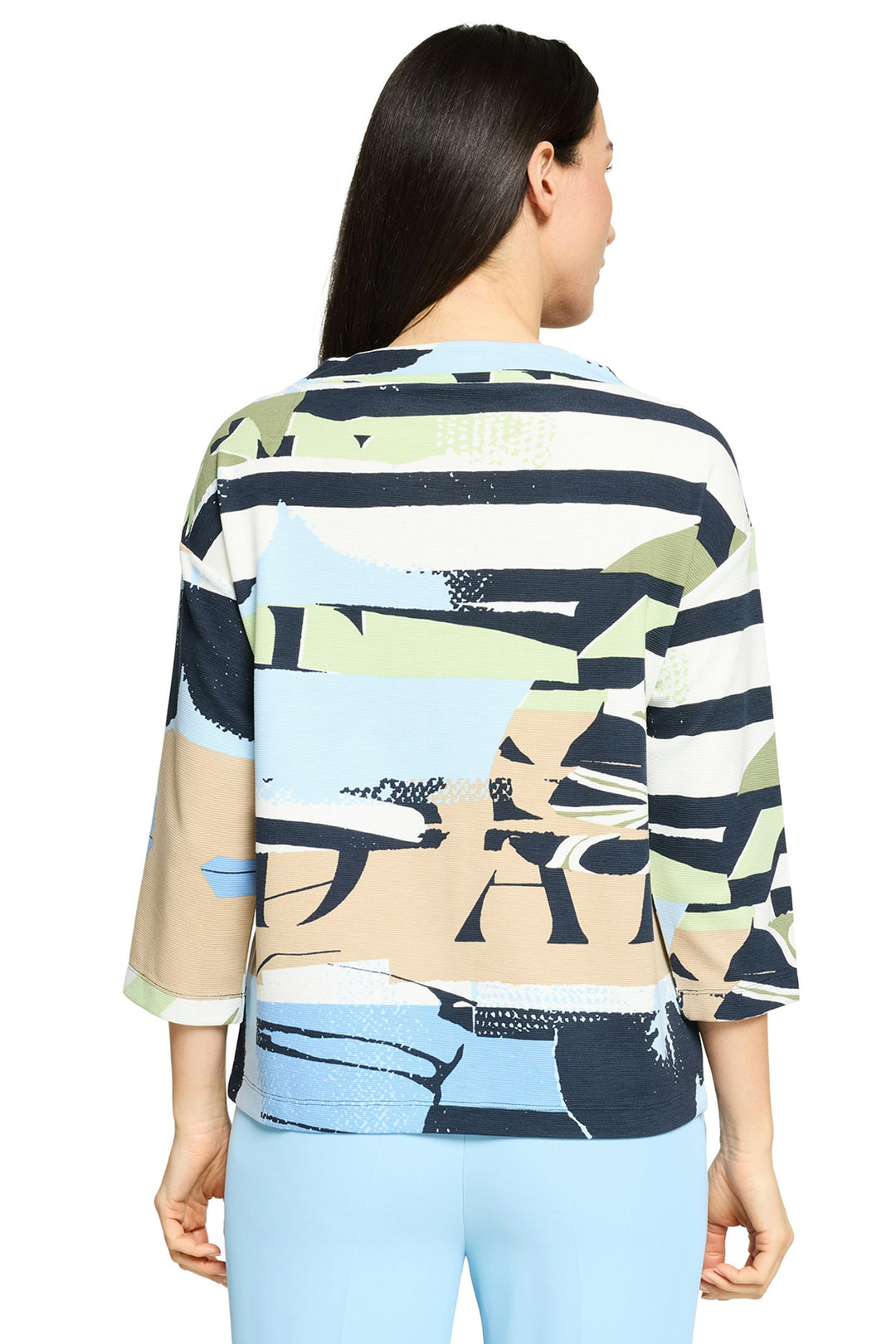 Betty Barclay 27571815 Blue Beige Print Sweatshirt Top