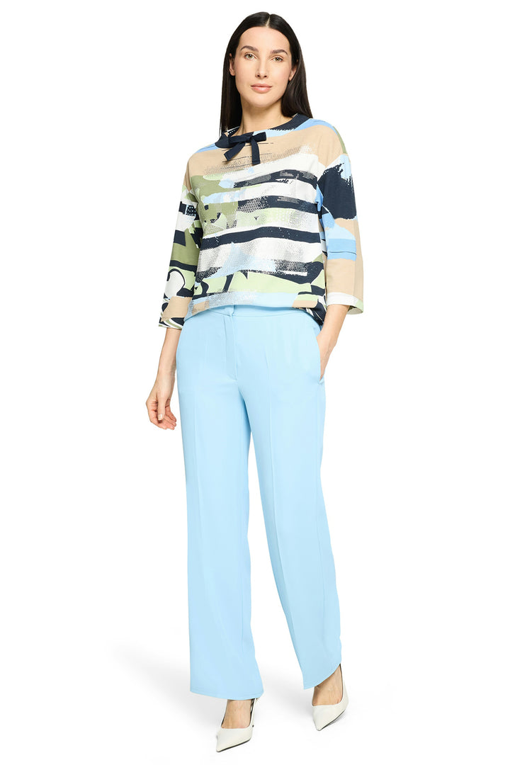 Betty Barclay 27571815 Blue Beige Print Sweatshirt Top