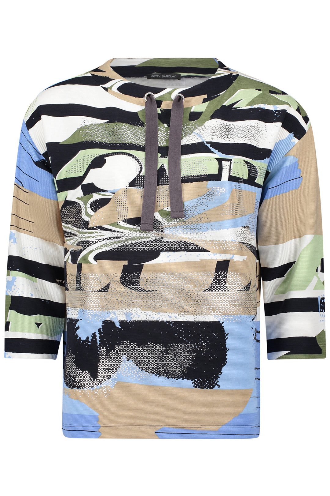Betty Barclay 27571815 Blue Beige Print Sweatshirt Top