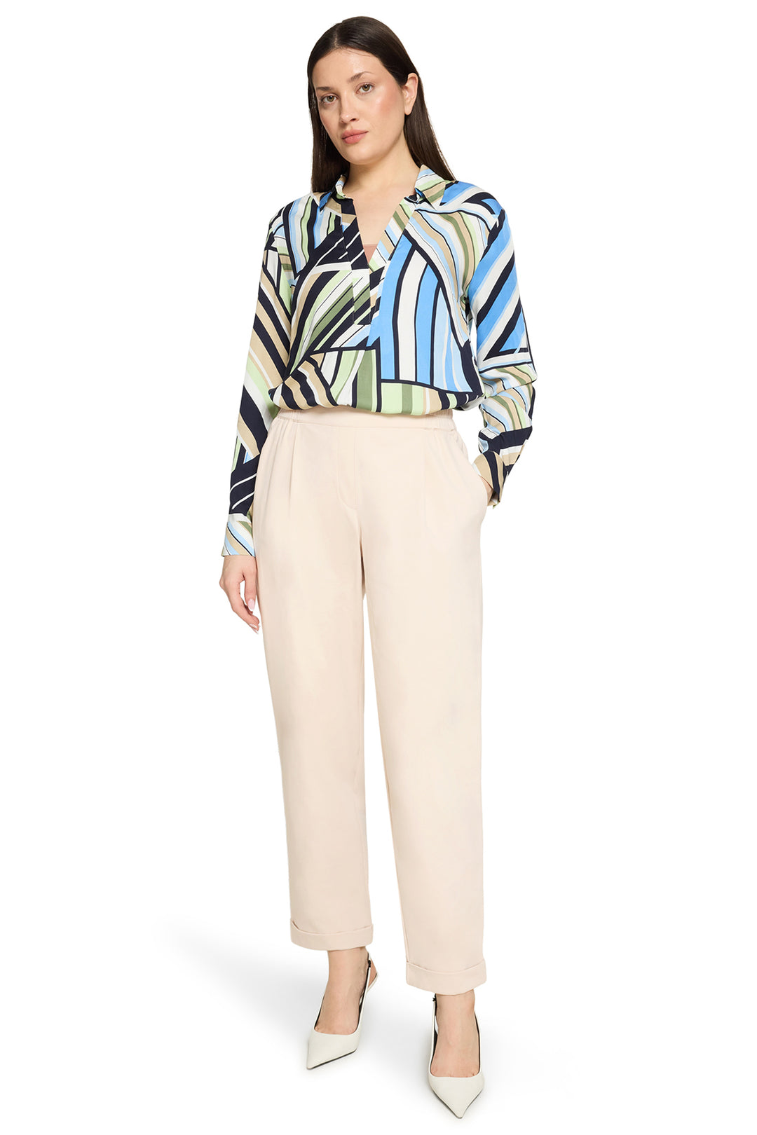 Betty Barclay 61611838 Light Beige 7/8 Length Pull-On Trousers