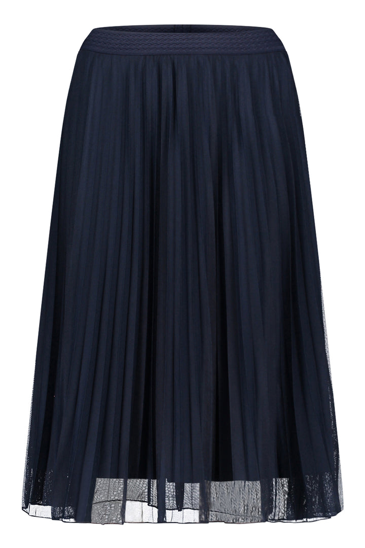 Betty Barclay 9482 1998 Dark Sky Navy Mesh Pleated Midi Skirt
