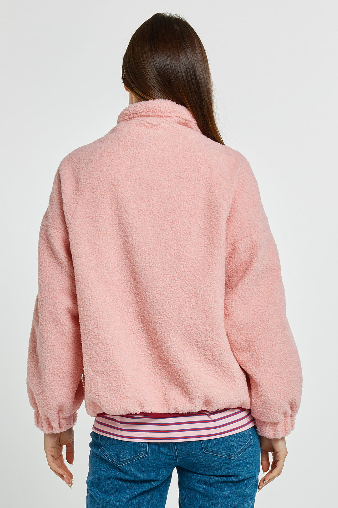 Betty Basics BB6113 pink plum fleece jacket at Experience Boutique