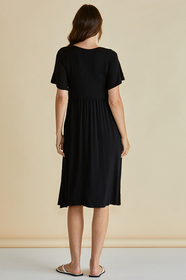 Betty Basics BB5030 Donna Black V-Neck Dress