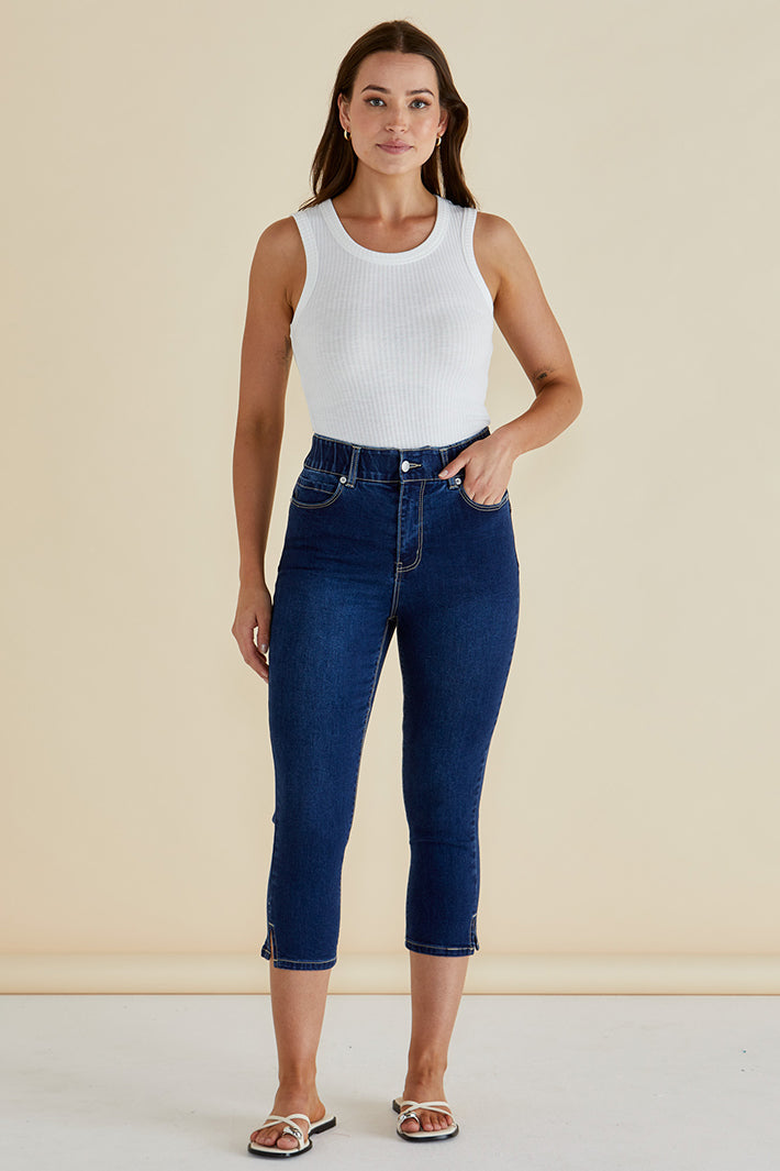 Betty Basics BB8203 Camila Midnight Blue Cropped Jeans