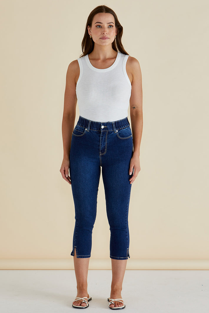 Betty Basics BB8203 Camila Midnight Blue Cropped Jeans