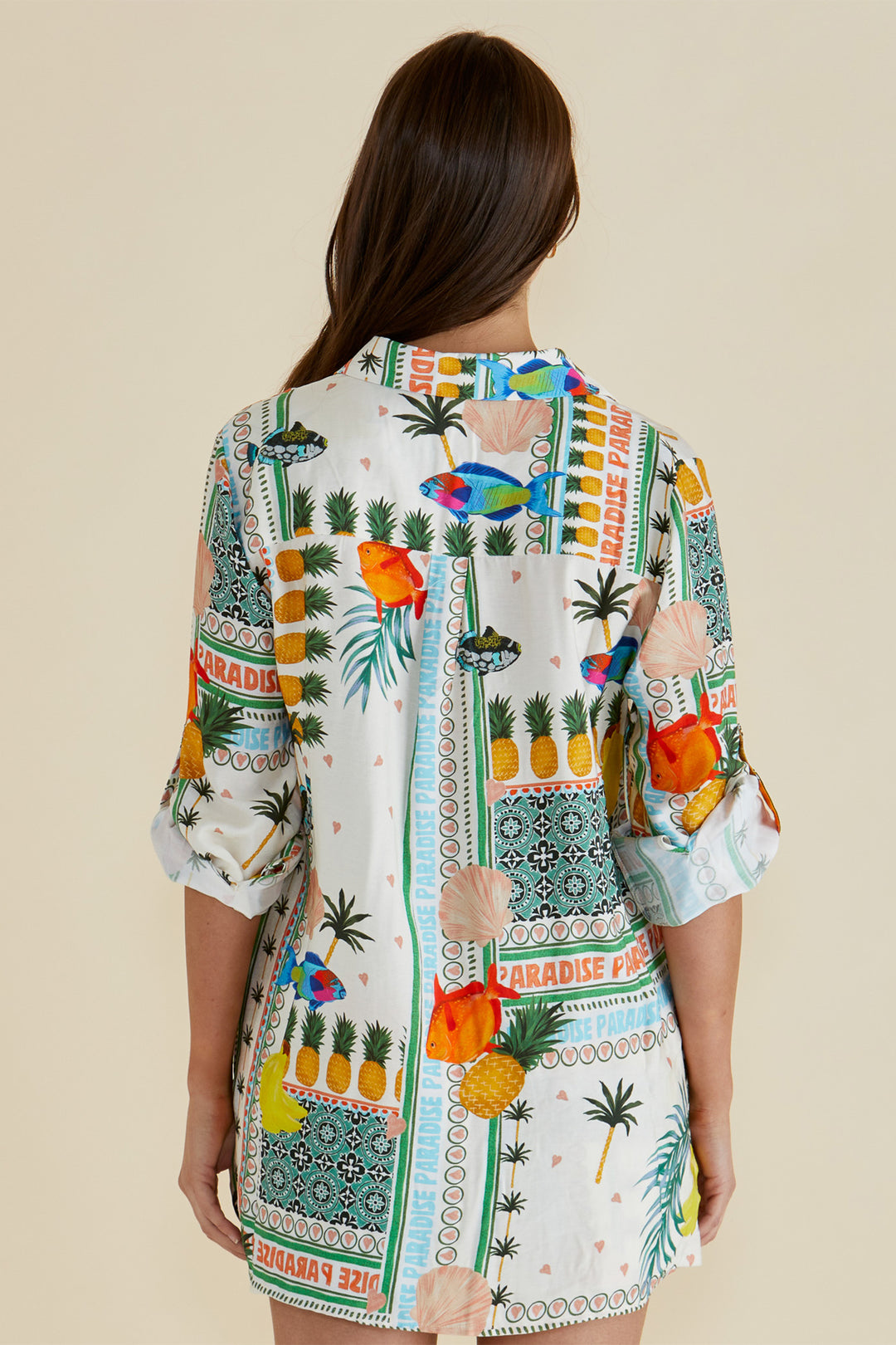 Betty Basics BB8439 Mills Paradise Beach Print Shirt