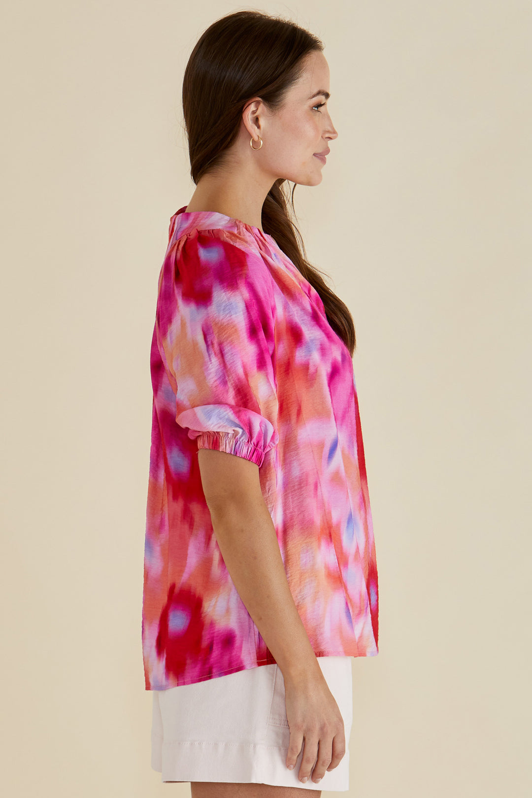 Betty Basics BB8449 Joanne Floral Abstract Print Blouse