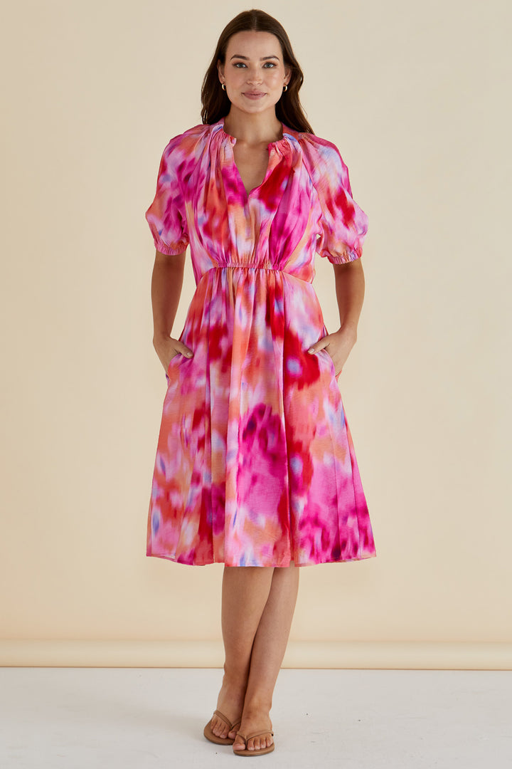 Betty Basics BB8451 Emery Floral Abstract Print Dress