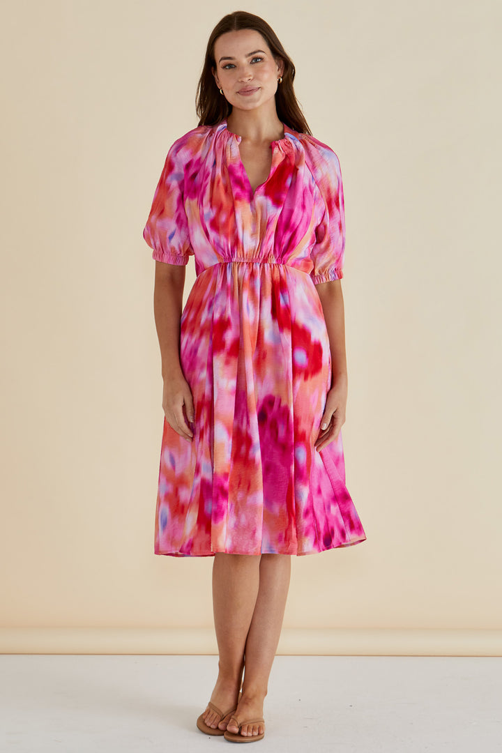 Betty Basics BB8451 Emery Floral Abstract Print Dress