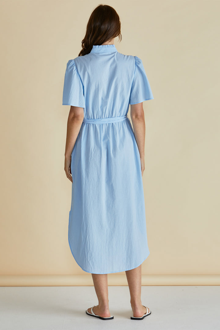 Betty Basics BB8504 Immie Blue Ric Rac Shirt Dress