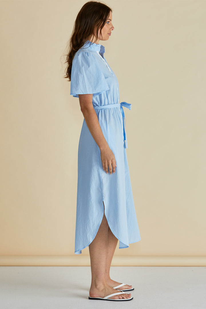 Betty Basics BB8504 Immie Blue Ric Rac Shirt Dress