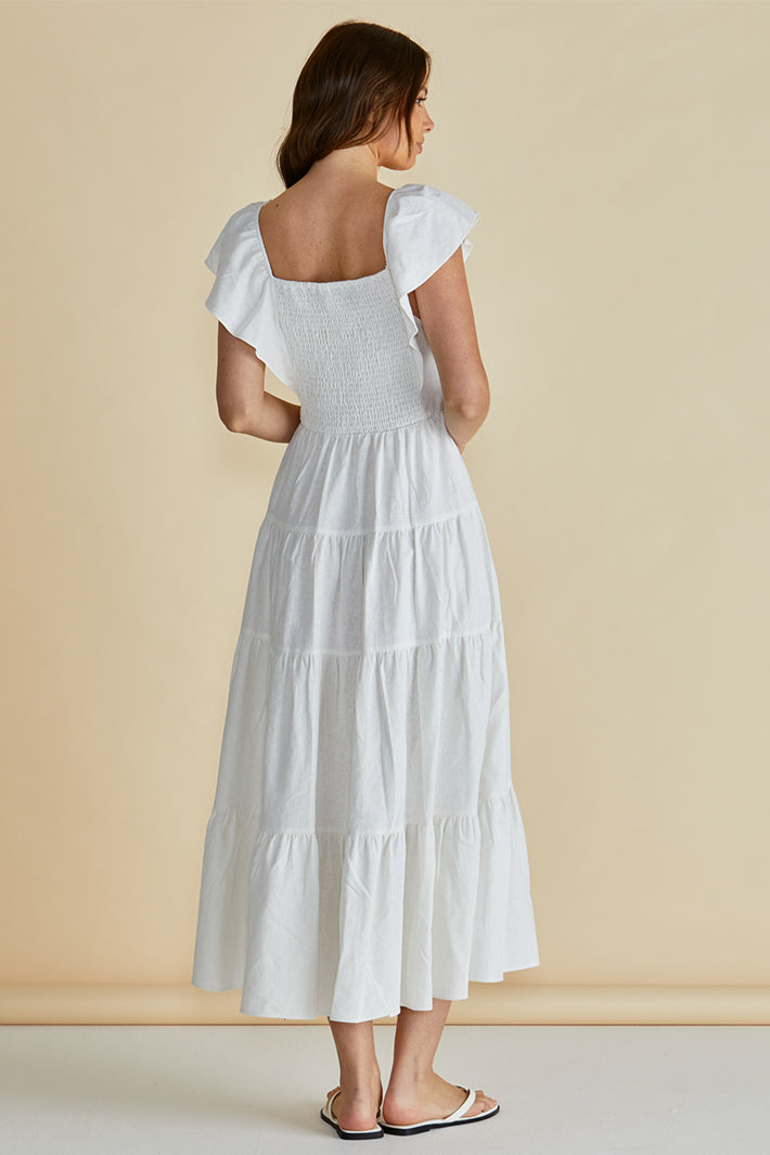Betty Basics BB8514 Sadie White Dress