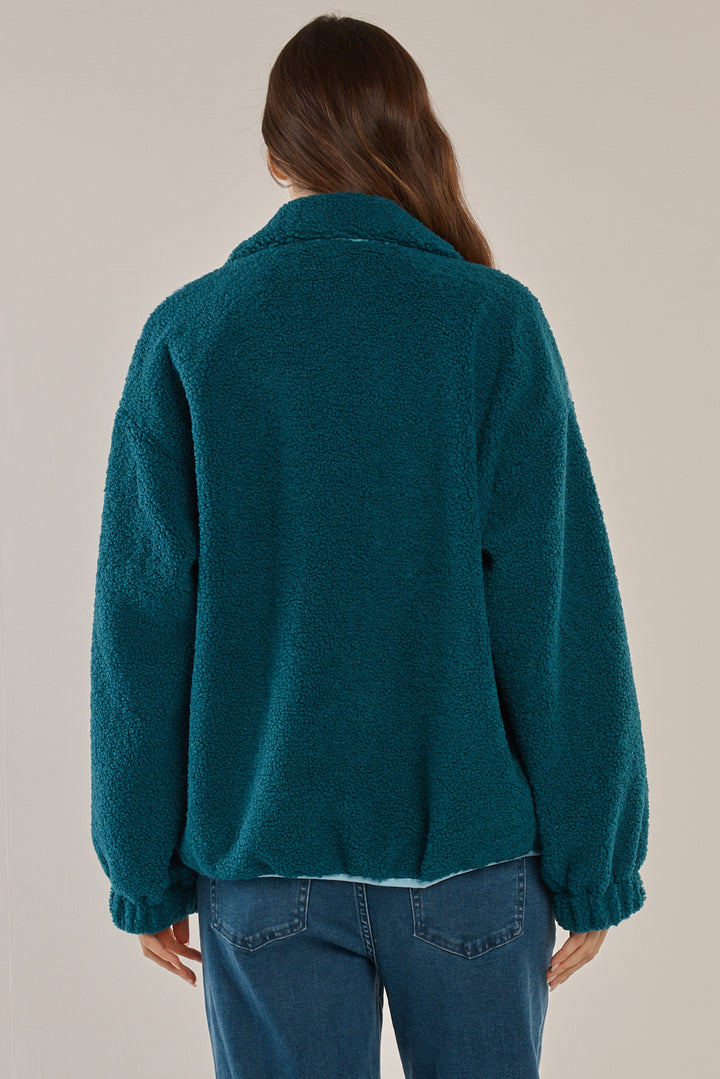 Betty Basics BB6100 teal blue borg fleece jacket at Experience Boutique