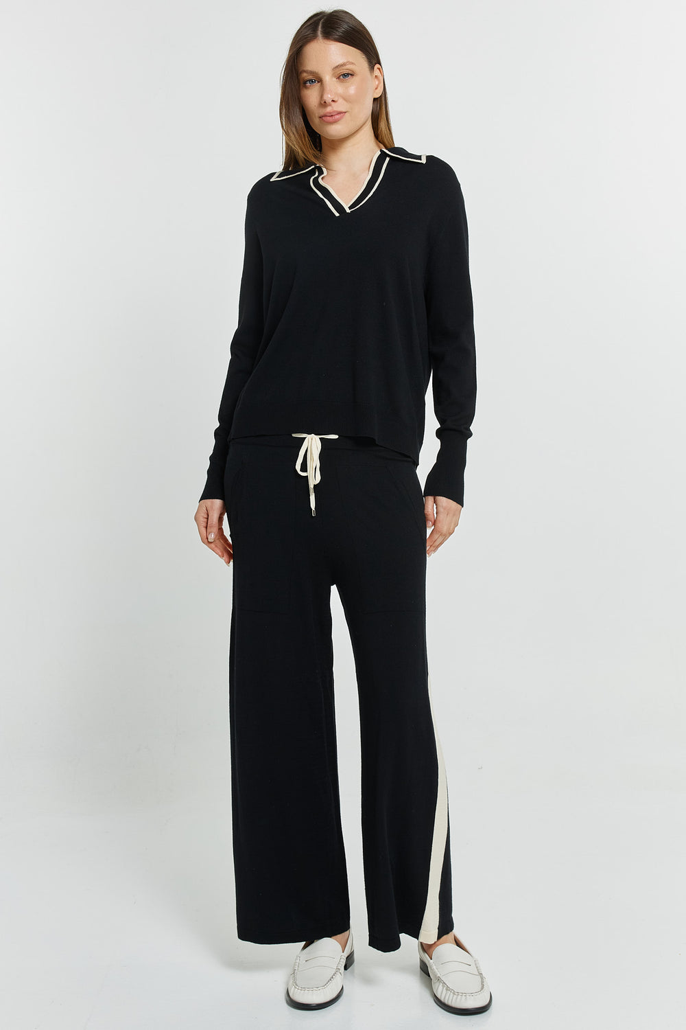 Betty Basics BB4119 black polo jumper at Experience Boutique